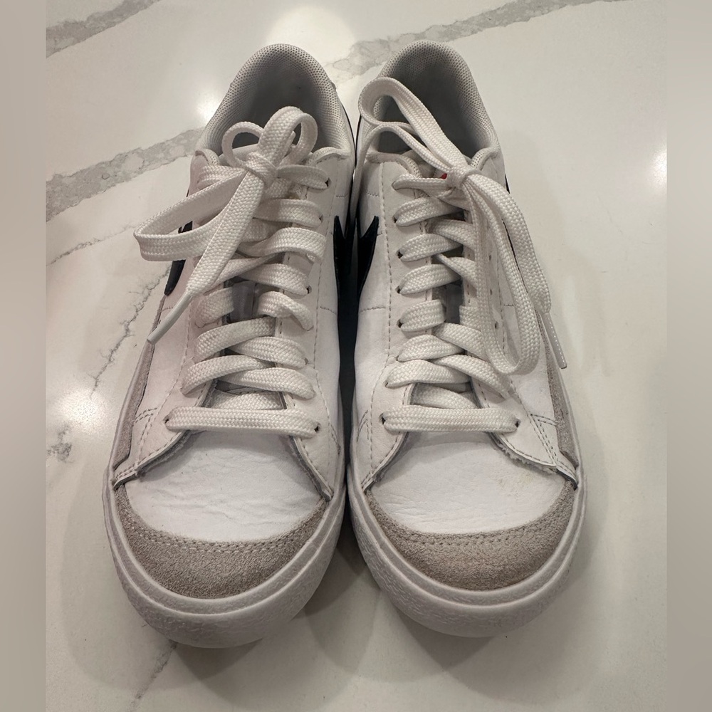Nike White and Gray Little Kids Blazer Low